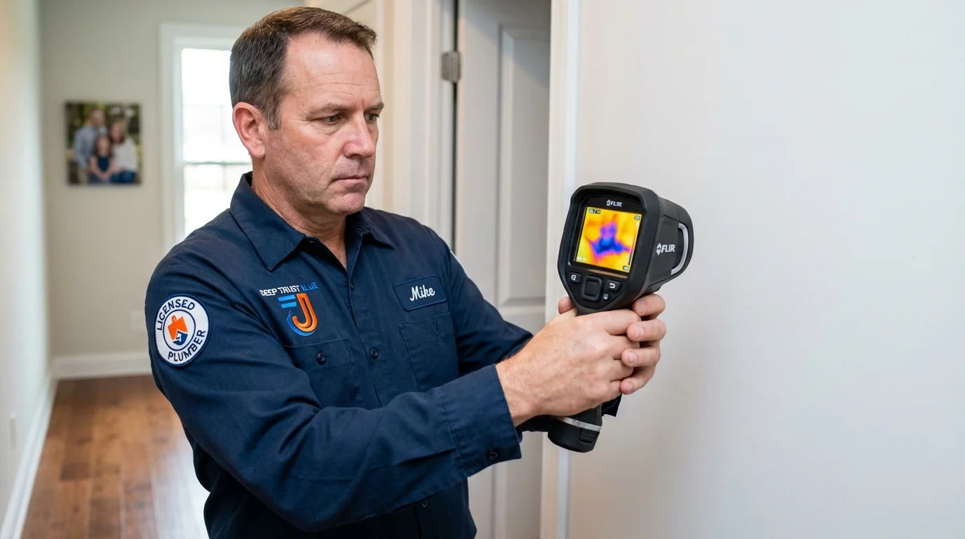 Thermal imaging leak detection by Johns Plumbing LLC in Mount Arlington